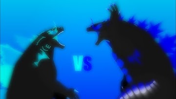 Blue Plasma Gojira vs Ice Cream Godzilla | Stick Nodes Animation Part 1 (Reupload)