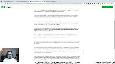 Connect ideas from Readwise into Roam Research