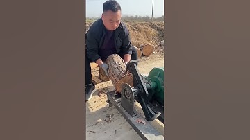 Dad’s SUPER FAST Wood Cutting Machine 😱🪚 | Blink & You’ll Miss It!