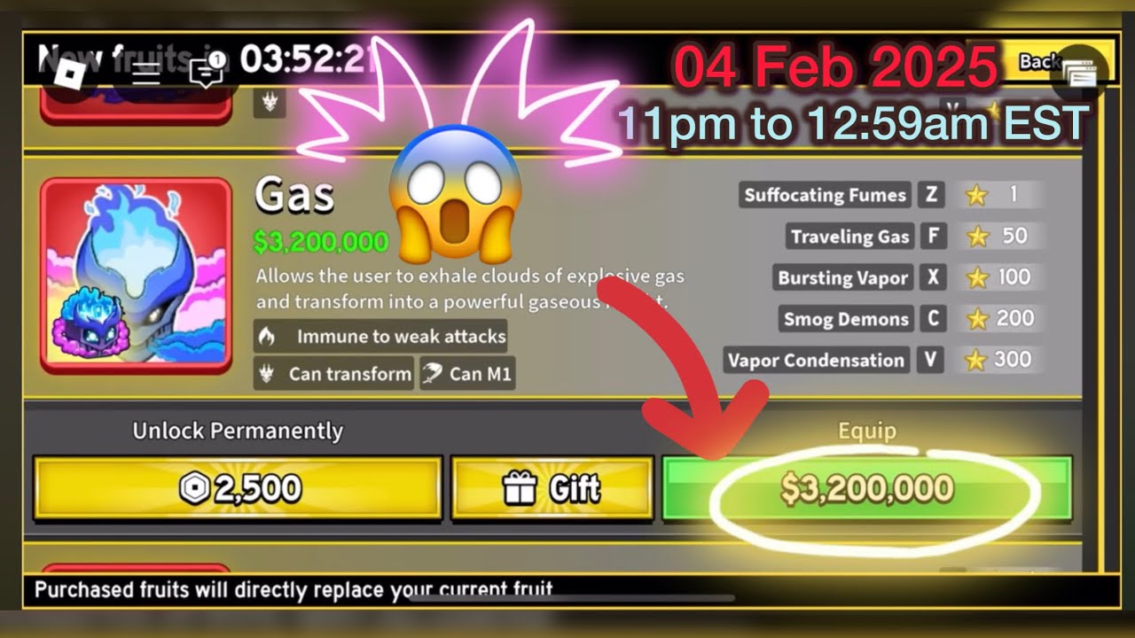 Gas Fruit IN STOCK at Mirage Advanced Dealer! | Blox Fruits Stock ...