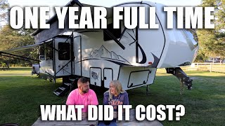 One Year Full Time RV Cost  We Were Shocked!