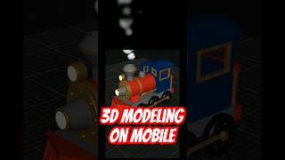 3D cute train in a phone app — beginner 3D modeling on iPad and #shorts #3dmodeling #3d #3dart