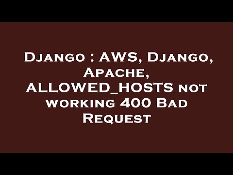 Django : AWS,