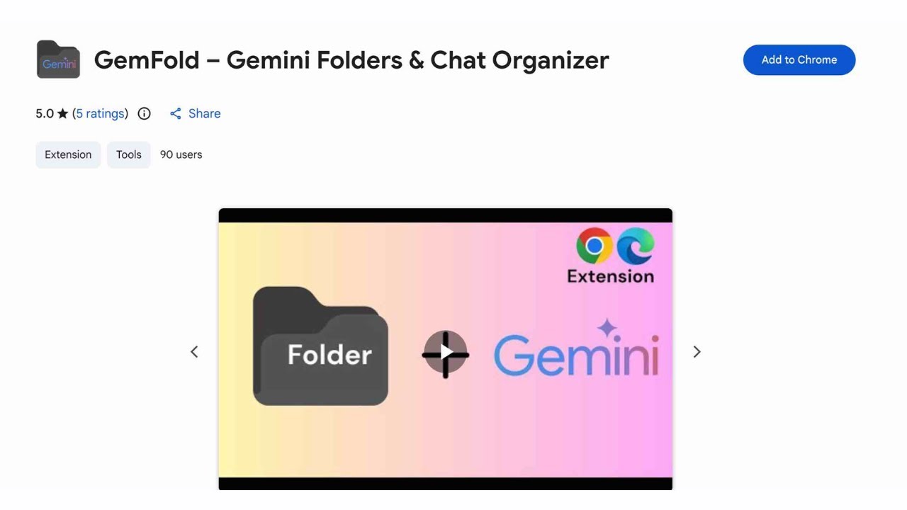 Google Gemini Chat Organization Chrome Extension Free - Version 3 ...