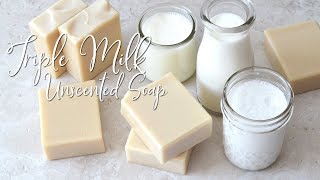 Triple Milk Unscented Soap | MO River Soap