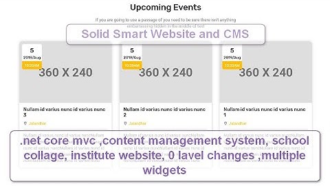 Solid Smart CMS ,school,institute and collage portal cms , Open Source | .net core mvc c#