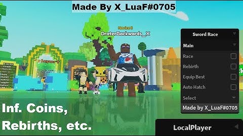 Sword Race ⚔ OP Script | Inf. Coins, Rebirths, Auto Hatch, Equip, etc.