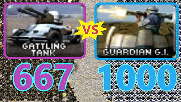 GGi vs Gattling Tank - Same Cost - Red Alert 2
