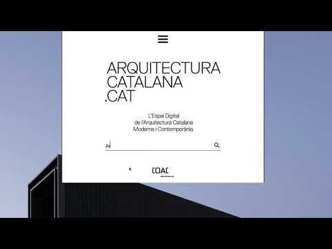 Arquitecturacatalana.cat, el portal més extens d'arquitectura catalana moderna i contemporània