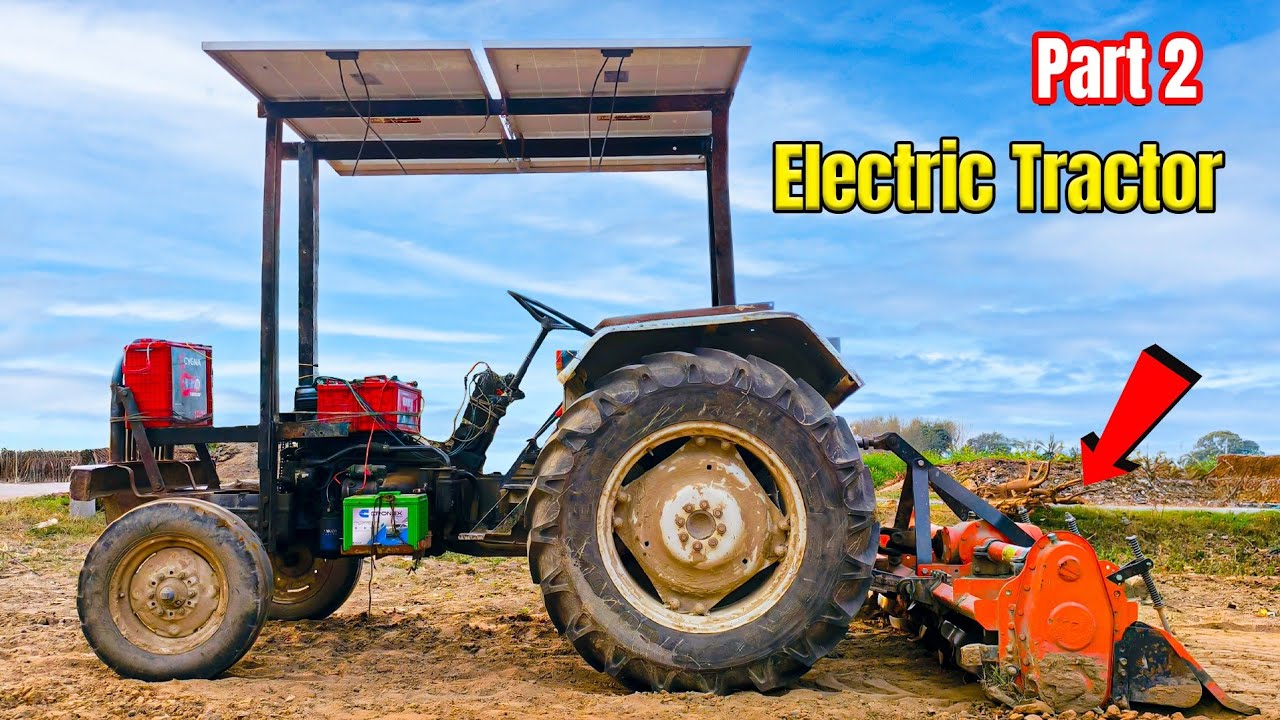 यह इलेक्ट्रिक ट्रैक्टर तो खेत जोतने का काम भी करता है। बिना किसी खर्च के