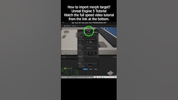 How to import morph target? Unreal Engine 5 #Tutorial #BlendShape #ShapeKey #UE5