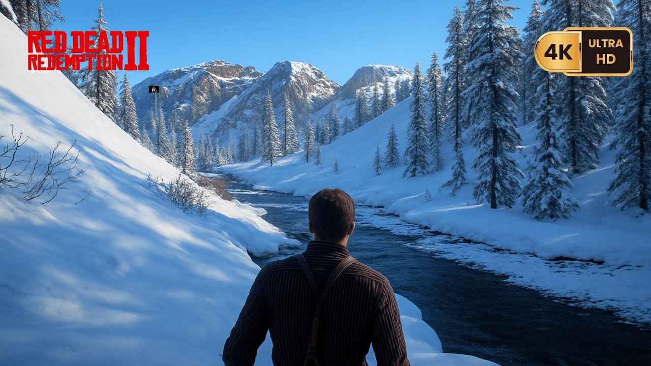 Walking Through the Coldest Snowy Place in Red Dead Redemption 2 (PS5 4K)
