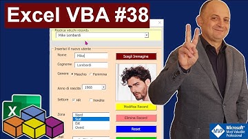 Excel VBA #38 Userform (2/7) per registrare records , creare il pulsante reset,  ComboBox e List Box