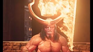 Hellboy 2019 Horns grow scene