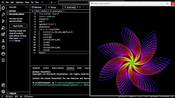 Python Turtle Graphics Animation - Amazing Flower