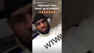 Lebron reacts to “New Patek” by lil uzi vert