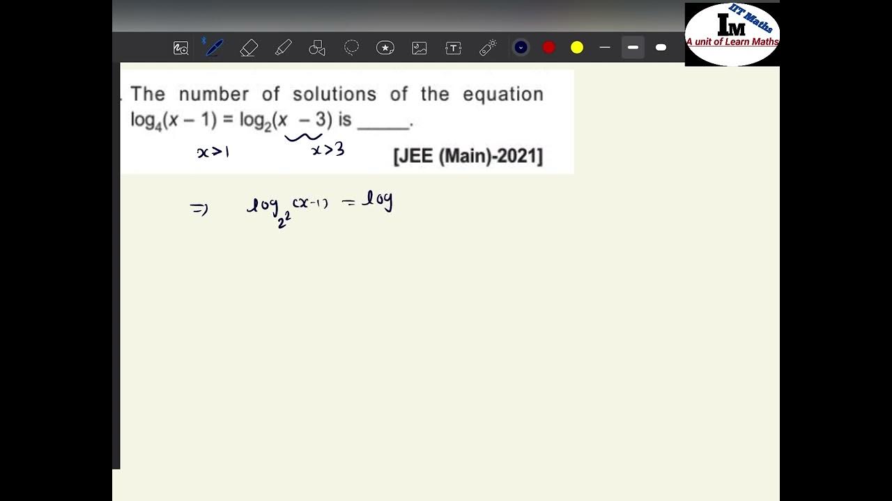 the-number-of-solutions-of-the-equation-log4-x-1-log2-x-3-is-youtube