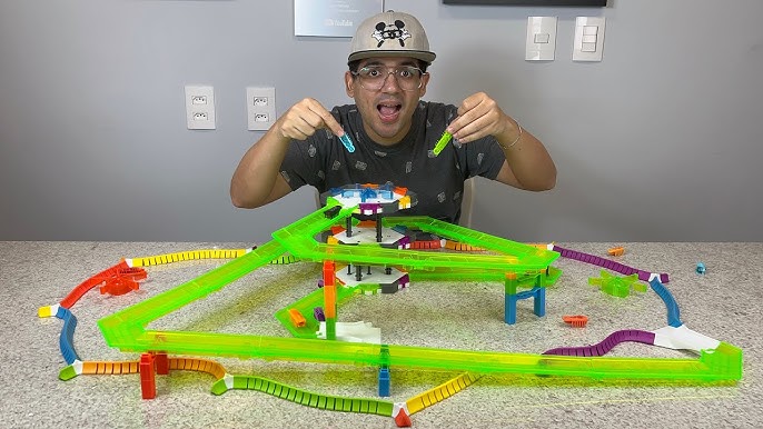 TESTANDO A NOVA SUPER PISTA HOT WHEELS DO T-REX AZUL GIGANTE