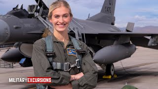 U.S. Air Force 2nd Lt. Madison Marsh (Miss Colorado) Gears Up for F16D Familiarization Flight