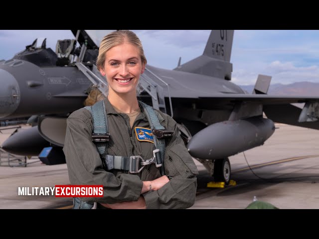 U.S. Air Force 2nd Lt. Madison Marsh (Miss Colorado) Gears Up for F-16D Familiarization Flight class=