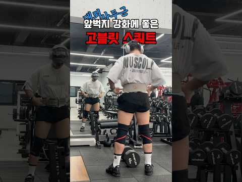 대퇴사두근 앞벅지 강화에 좋은 고블릿 스쿼트 #하체운동 #헬스 #헬스초보
