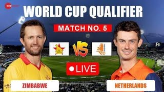 Zimbabwe vs Netherlands Today Cricket Live Match 2023 || ICC ODI World Cup Qualifier 2023 Live Match