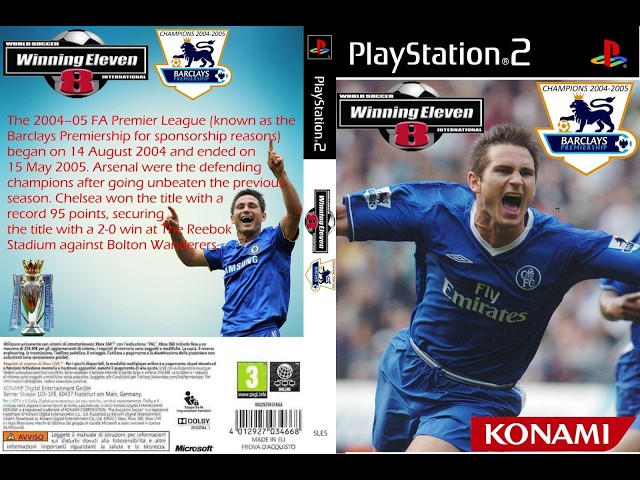Winning Eleven 8 ( PS2 ) British Premier League 2004/2005 - YouTube