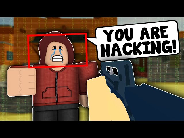 Hacking in Roblox arsenal 😂 GG ez #roblox #memes #minecraft