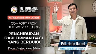 'PENGHIBURAN FIRMAN BAGI YANG BERDUKA'  (Pdt. Dede Daniel) Pastoral Message During Lockdown