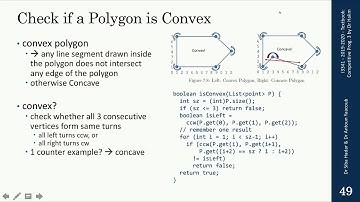 Algorithms on Polygons - Computational Geometry