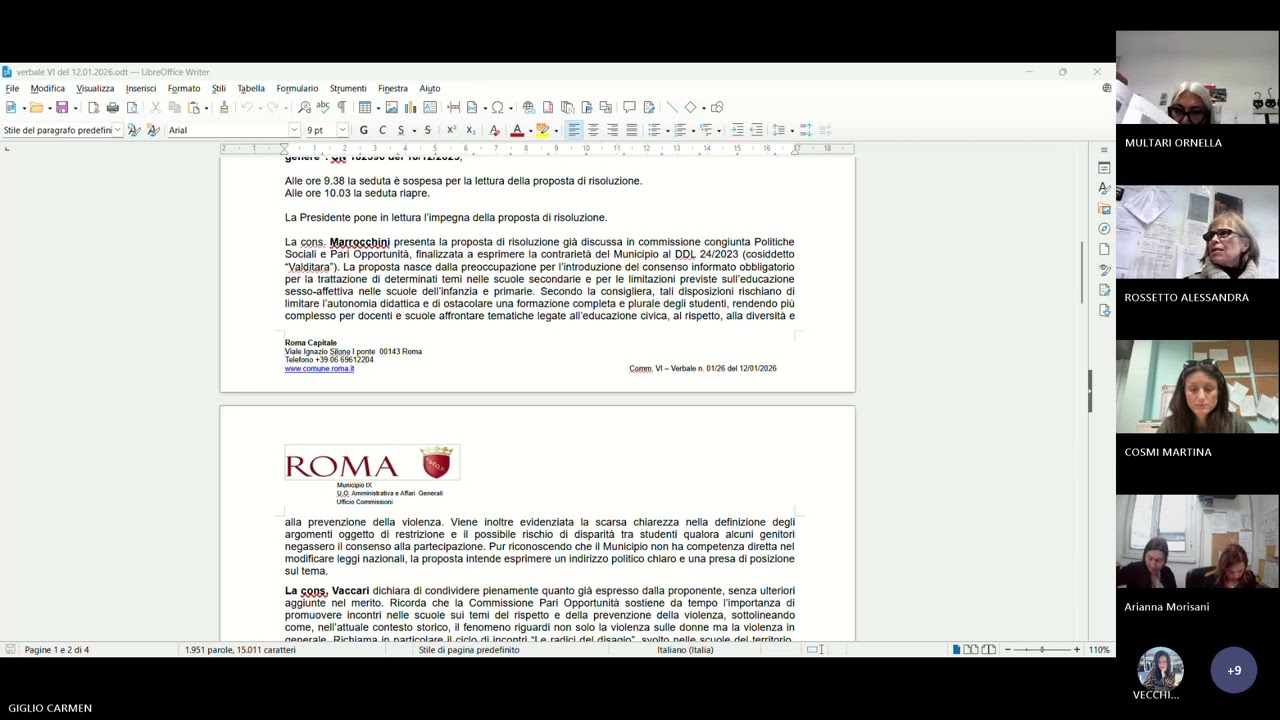 Commissione VI Scuola, Cultura e Partecipazione del 23 febbraio 2026