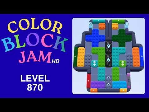 Color Block Jam Level 870 Solution Walkthrough