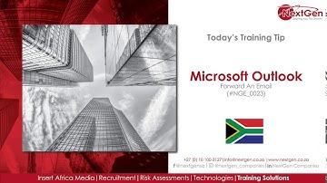 MICROSOFT OUTLOOK: Forward An Email Training Tips