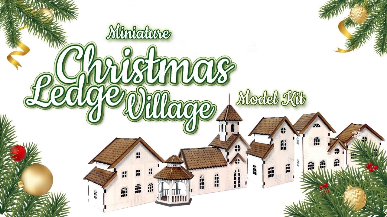 Миниатюрный набор для рождественской деревянной деревни