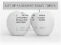 Good and interesting argumentative essay topics for college students - Good topics