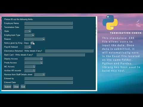Data Entry Tool using Python