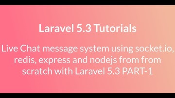Laravel 5.3 Real time Chat application using socket.io and nodejs PART-1