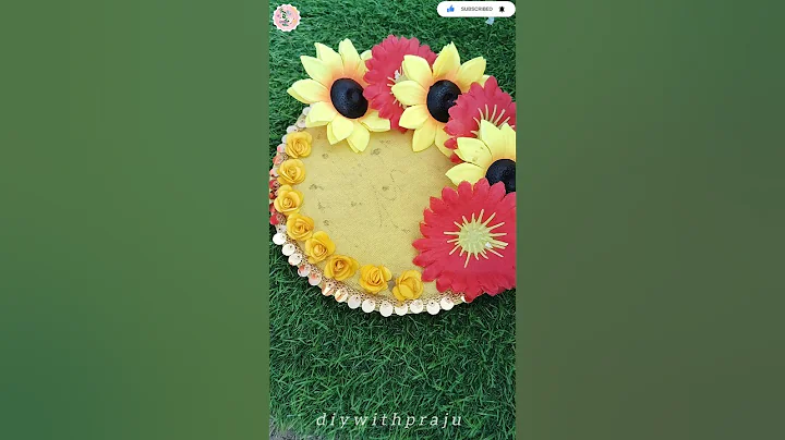 Diy haldi thali decoration idea🤗#shorts #youtubeshorts #diy #haldithali #haldi#thali #haldiceremony