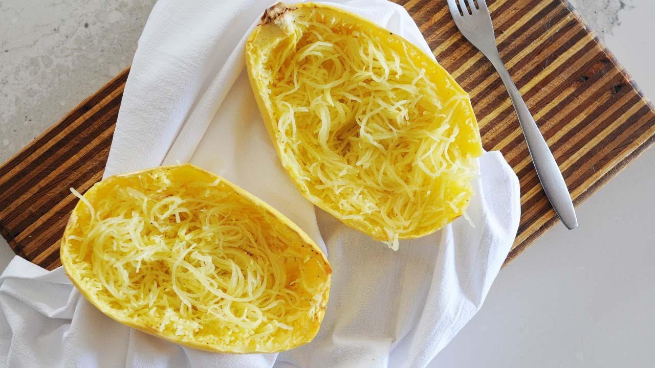 How to Cook Spaghetti Squash in the Oven, Microwave, and Crockpot - YouTube