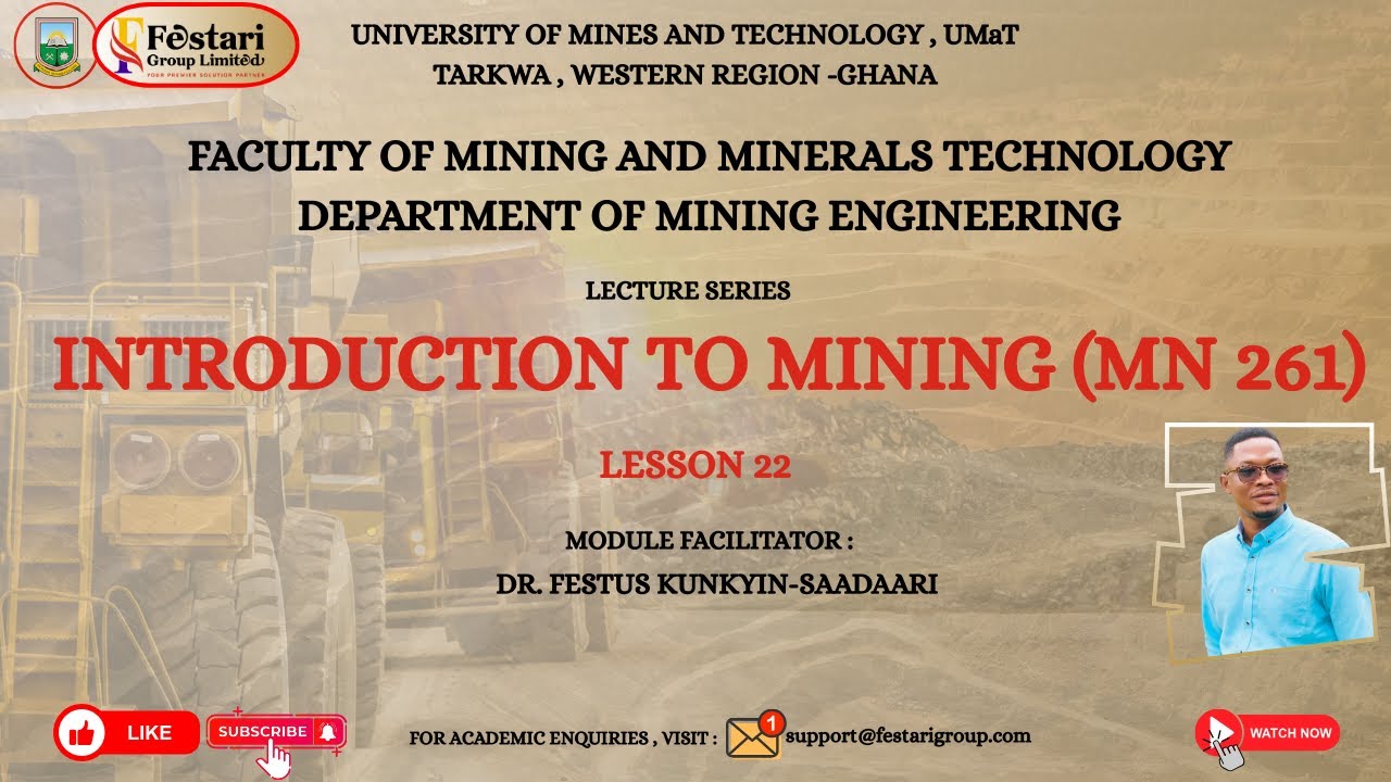 INTRODUCTION TO MINING | LESSON 22 - YouTube