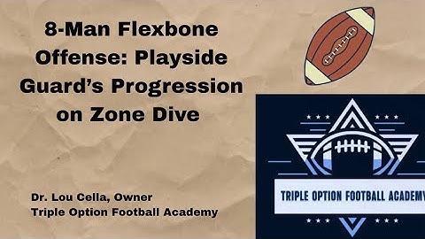 8-Man Flexbone Offense: Playside Guard’s Progression on Zone Dive 