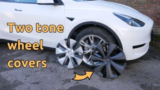 Tesla Model Y - fitting two tone wheel covers on the 19