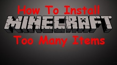Minecraft - How to install "Too Many Items" (1.3.2+)