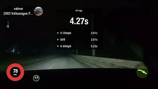 Phaeton NA 6.0 W12 0-60 mph, 1/4, dragy.