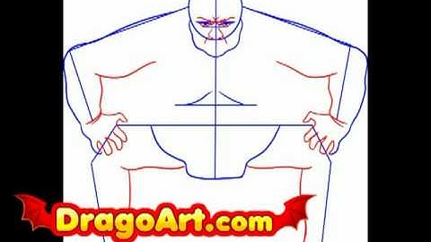 How to draw a Sumo Wrestler, step by step
