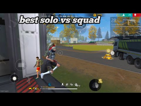 best solo vs squad gameplay || garena free fire - YouTube
