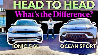 CHEAP EV BATTLE 10 Differences between The Fisker Ocean Sport and the Ioniq 5 SE Standard Range RWD