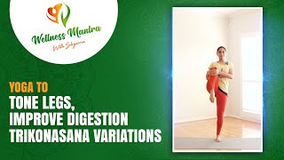 Yoga to Tone Legs | Yoga to Improve Digestion | Trikonasana Variations | Wellness Mantra | M4TV screenshot 4