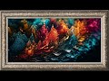 TV Frame 4K Underwater chaos vibrant deep colors