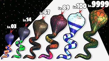 Snake Snack Dash Run - Level Up Snake Max Level Gameplay